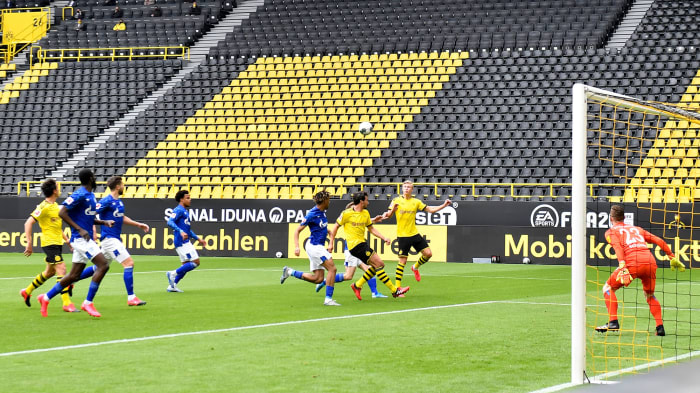 Dortmund faces Schalke in the Bundesliga's return to action